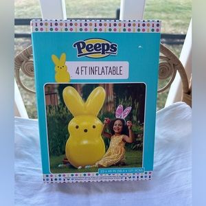 🐥 PEEPS New In Box 4 Foot Inflatable Easter Bunny